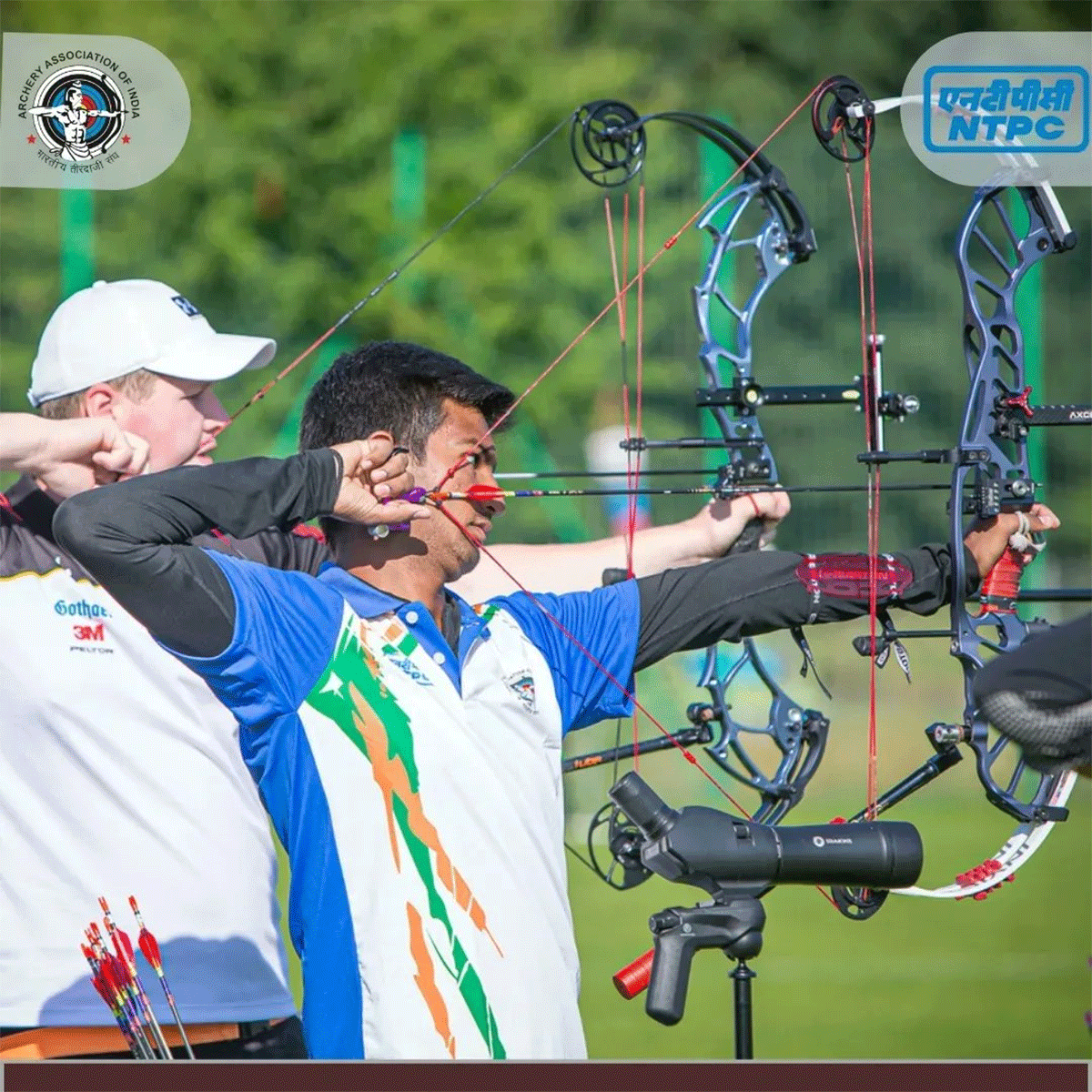 India's Rishabh Yadav in action during the Asia Cup Archery in Phuket on Wednesday