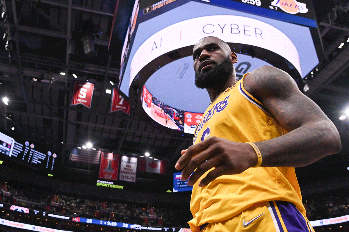 Los Angeles Lakers forward LeBron James reached the milestone with a lay-up in the second quarter against the Washington Wizards. He acknowledged the crowd who gave him a standing ovation at the Capital One Arena in Washington, District of Columbia, USA, on Saturday. 
