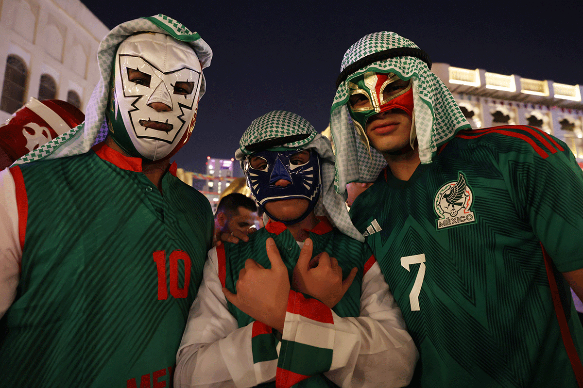 Mexico fans are seen ahead of the match between Argentina and Mexico
