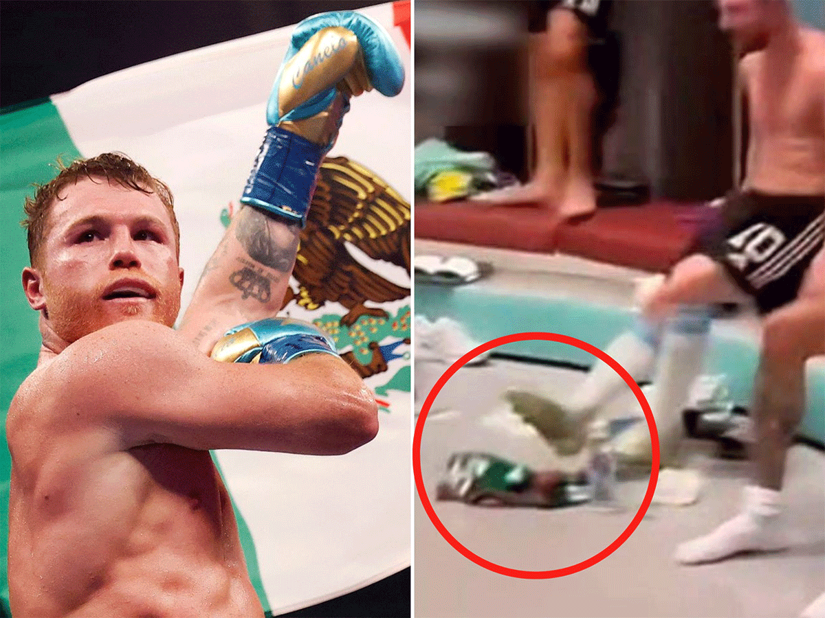 Mexican boxer Canelo Alvarez took offence at a dressing-room video appearing to show the Argentine forward nudge away a Mexican jersey with his foot 