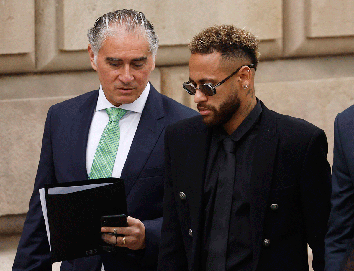 Brazil's Neymar arrives at Barcelona court to stand trial on fraud and corruption charges over the transfer to FC Barcelona from Santos in 2013