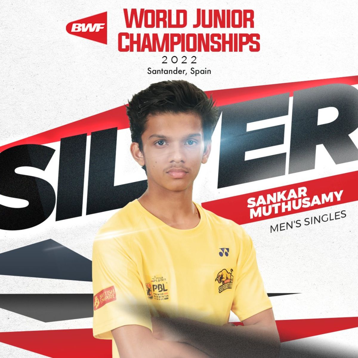 Sankar muthaswamy wins Silver at the BWF juniors