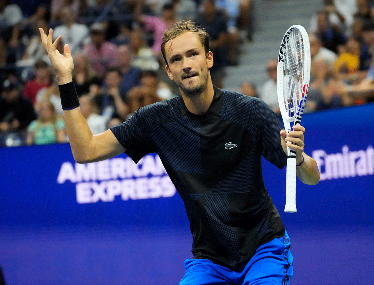 Daniil Medvedev lost his No 1 ranking after failing to defend his US Open title in New York on Sunday