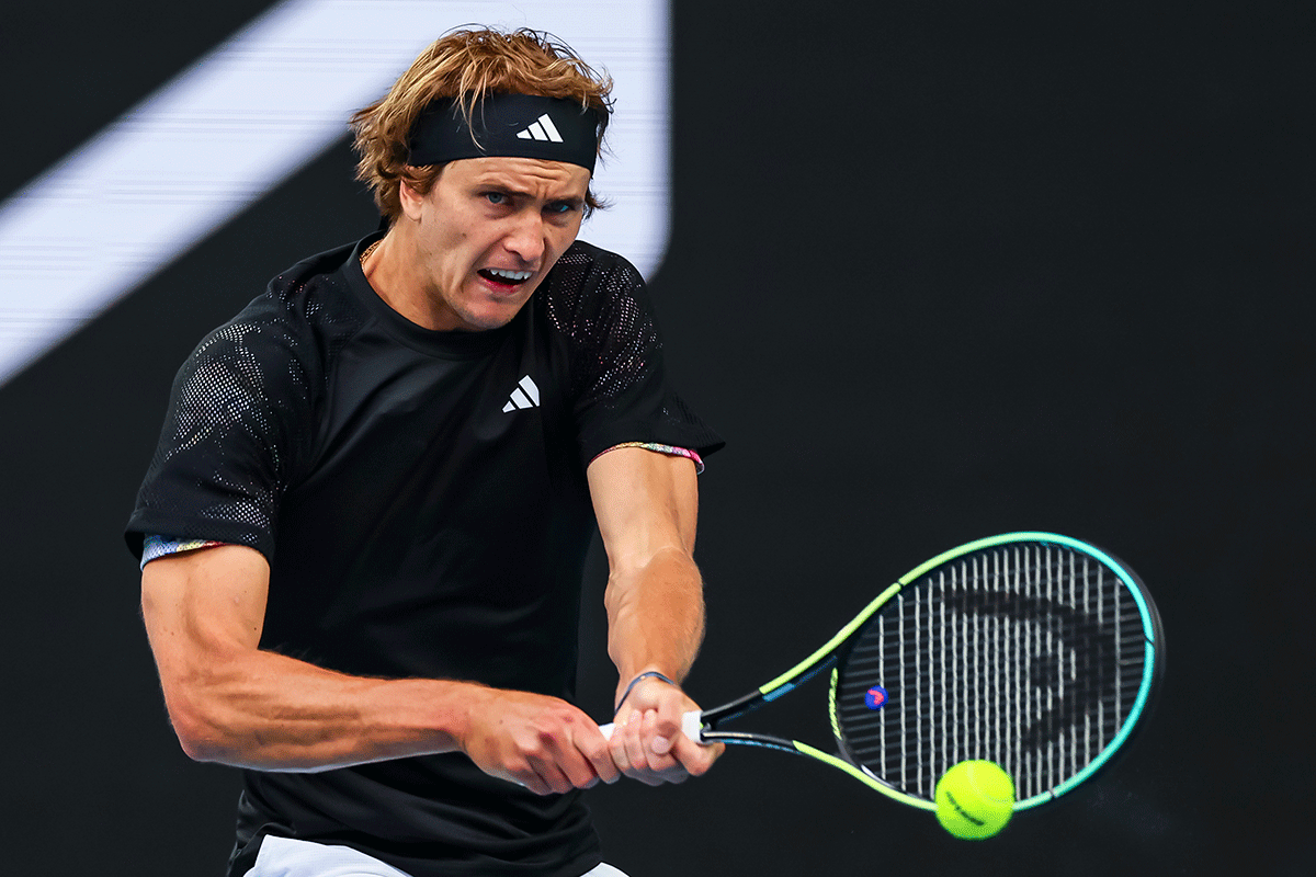 Germany's Alexander Zverev during his second round match against USA's Michael Mmoh.