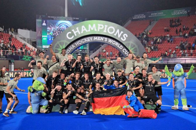 Germany stun Belgium for third hockey Word Cup crown