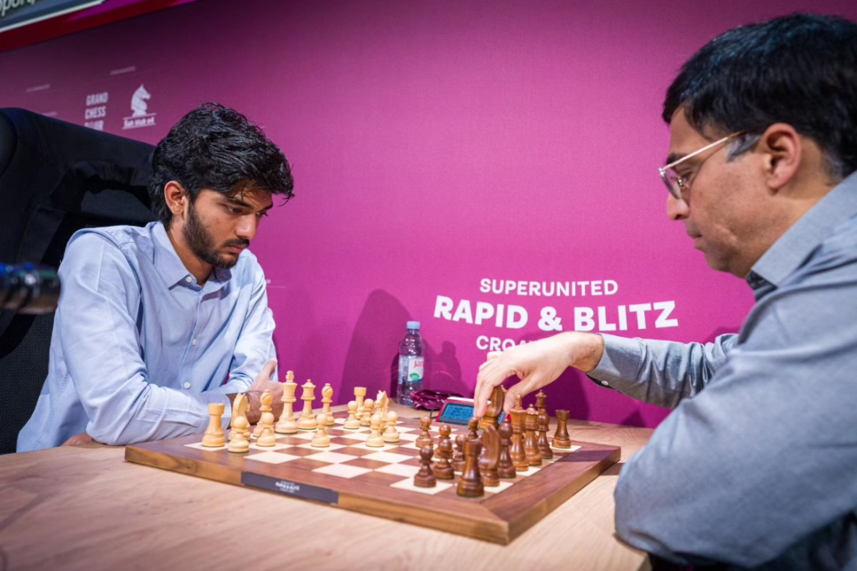 Viswanathn Anand and D Gukesh are in tied sixth place with 13 points