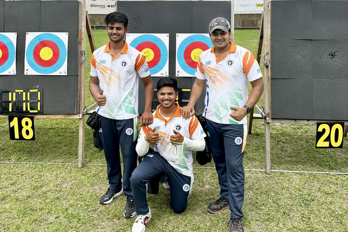 The second seeded trio of Abhishek Verma, Ojas Deotale and Prathamesh Jawkar knocked out hosts Colombia to 236-228 for bronze