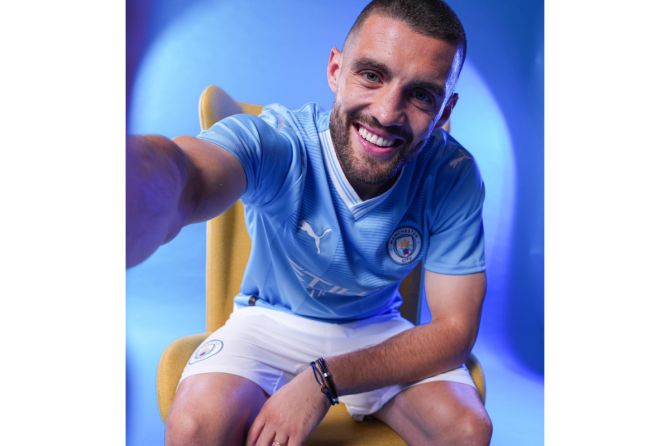 Mateo Kovacic in his Manchester City gear on Tuesday