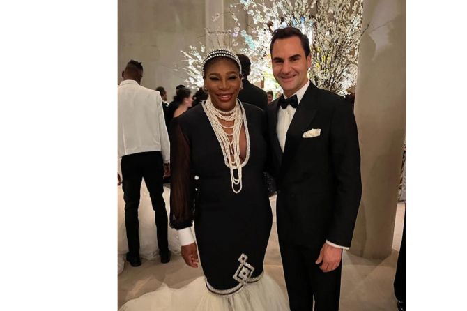 Serena and Federer at the Met Gala