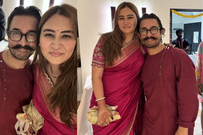 Aamir Khan was a guest at badminton star Jwala Gutta's Diwali party