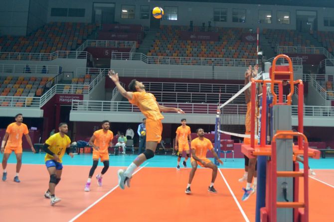 India's volleyball team got off to a perfect start at the Asian Games in Hangzhou, China, on Tuesday