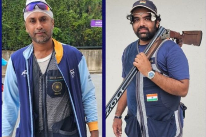 India's trap shooters Zoravar Sandhu and Prithviraj Tondaiman put on a disappointing show at the ISSF Final Olympic Qualification Championship for Shotgun in Doha on Monday.