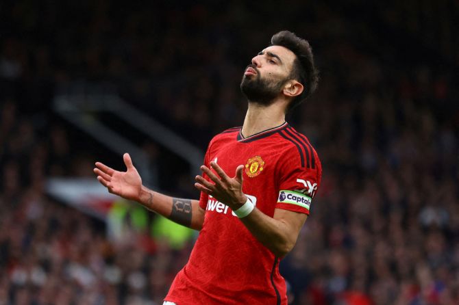 Manchester United's Bruno Fernandes was subject of ridicule after Fulham posted a video that poked fun at him