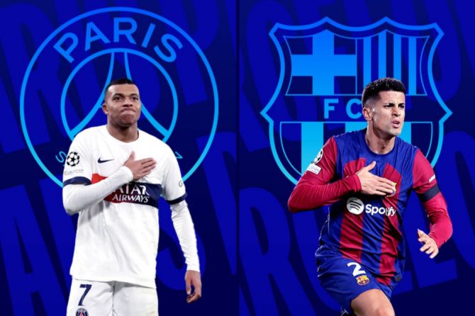 PSG face Barca in the 4th quarter-finals of the UEFA Champions League