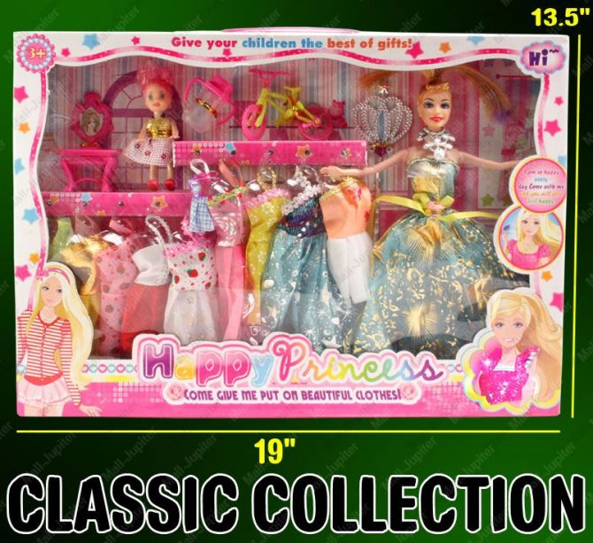 Barbie Doll Set With Beautiful Trendy Dresses Kids Toys Toy Baby Gift - 90