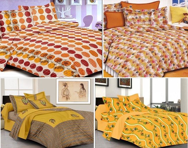 Yellow bed sheets