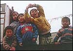 Some exuberant Darjeeling kids. Pix by Kevin J Vogeley
