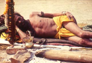 Sadhu relaxing