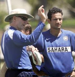 Chappell with Irfan Pathan