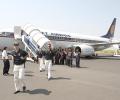 Cricketers' flight makes emergency landing