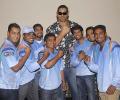ICL India players meet WWE star Khali