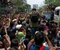 Fans run riot outside Eden after KKR felicitation