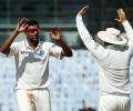 Ashwin shines with the ball again!