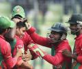 Bangladesh's Taijul grabs hat-trick on debut in Zimbabwe rout