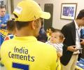 Dhoni's daughter Ziva's stadium debut