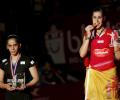 Saina settles for silver, loses to nemesis Marin at World Badminton Championships