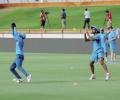 PHOTOS: Team India opts for innovative fielding techniques