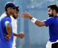 Captain Kohli trains with Dravid's India 'A' for SL test