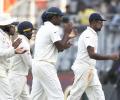 Ashwin takes another five-wicket haul and equals Bhajji's tally