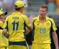 Finch praises Aus bowlers after another easy win over India