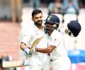 How Saha contributed to Kohli's double century