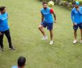 Team India cancel practice again but enjoy football