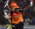 IPL PHOTOS: Sunrisers win last-ball thriller against Mumbai