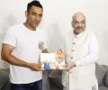 PHOTOS: Amit Shah meets MS Dhoni