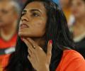 Spotted: Badminton ace Sindhu watching cricket