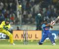 Ist ODI PIX: India ride on Jadhav, Dhoni fifties to beat Aus by 6 wickets