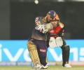 Rana loses his concentration and wicket