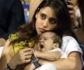 Rohit's daughter Samaira's stadium debut