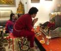 PIX: Tendulkar celebrates Ganesh Chaturthi with family