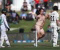 Fans blame streaker after Williamson misses ton