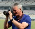 Steve Waugh back at Eden, as a photographer