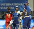 Kishan learning tricks of trade from Pollard, Hardik