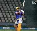 Thala Dhoni 'fully loaded' in the nets...