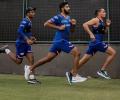 Mumbai Indians hit the ground in Delhi