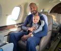 Pandya Jr enjoys first flight with daddy