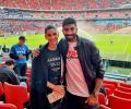 Bumrah-Sanjana watch Euro semis at Wembley